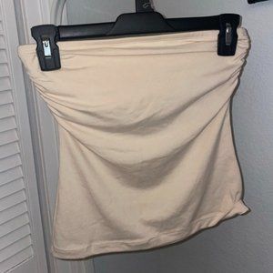cream rouged tube top